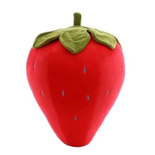 EPRHAY 22cm Kreatives Erdbeer Plüschtier Buntes Kuschelkissen Weiches Stofftier Spielzeug Für Kinder Erwachsene Und Plüschtier Liebhaber Frucht Deko Kissen von EPRHAY