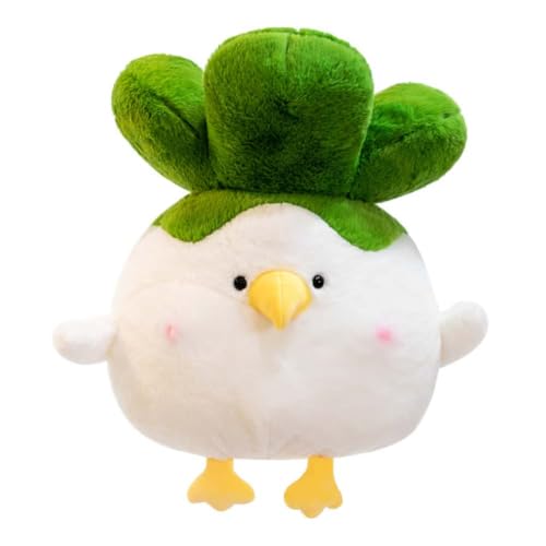 EPRHAY 25cm Kreativer Streber-Hühner-Puppen-Plüschtier Kuschelweiches Spielzeug Lustiges Gemüse-Huhn Stofftier Kissen Spielzeug Deko Geschenk von EPRHAY