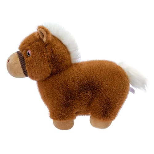 EPRHAY 25cm Ultra Weicher Kurzbeinig Pferd Plüschtier Flauschiges Stofftier Niedliche Pferd Puppe Kuscheliger Umarmbarer Begleiter Kissen von EPRHAY