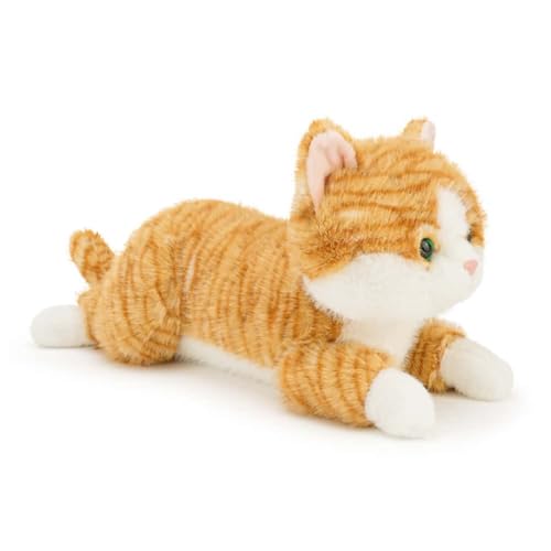EPRHAY 30cm Ultra Weiche Getigerte Katze Plüschtier Flauschiges Stofftier Niedliche Realistische Katzen Puppe Umarmbarer Süßer Kuscheliger Begleiter von EPRHAY