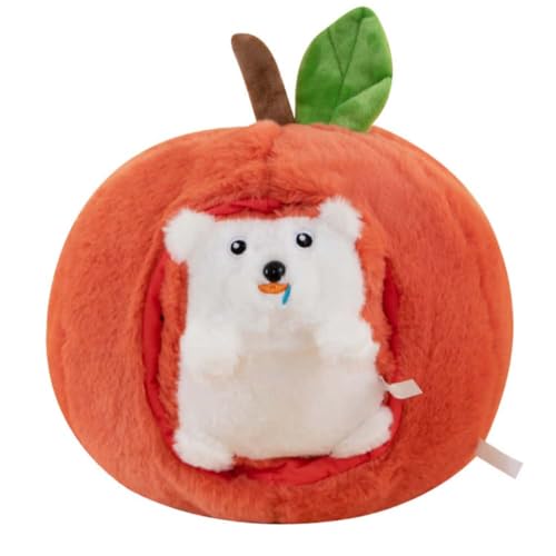 EPRHAY 30cm Ultra Weicher Cartoon Apfel Igel Plüschtier Flauschiges Stofftier Niedlicher Igel Puppe Kuscheliger Umarmbarer Begleiter Für Kinder und Erwachsene Wohnkissen Geschenk von EPRHAY