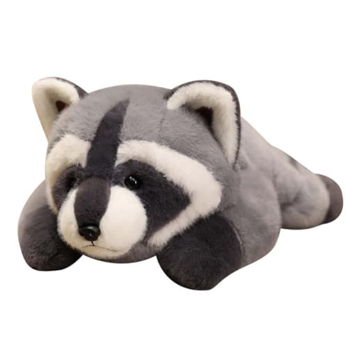 EPRHAY 30cm Weicher Grauer Waschbär Plüschtier Flauschiges Stofftier Niedliche Waschbär Puppe Kuscheliger Umarmbarer Begleiter Kissen Deko Geschenk Für Kinder und Sammler von EPRHAY