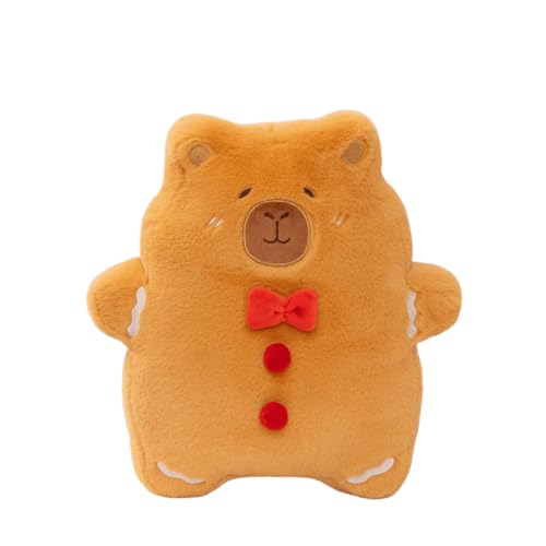 EPRHAY 32cm Weicher Lebkuchen Capybara Plüschtier Niedliches Flauschiges Stofftier Capybara Puppe Süßer Kuscheliger Feiertagsbegleiter Festliches Geschenk von EPRHAY