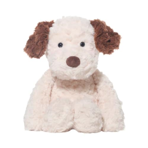 EPRHAY 35cm Superweicher Cremefarbener Welpen Plüschtier Fluffiger Niedlicher Hund Stofftier Kuscheliger Umarmbarer Trostbegleiter Geschenk für Kinder von EPRHAY