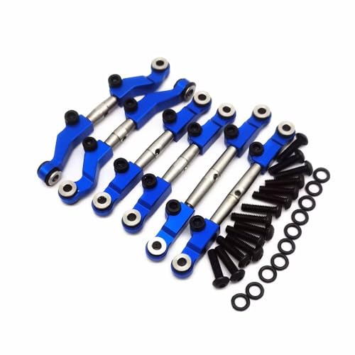 6-teiliges verstellbares Edelstahl-Lenkglied mit Aluminium-Enden, blau, für Losi 1/18 Mini-T 2.0 Mini-B LOS214013 6-teiliges verstellbares Edelstahl-Lenkglied mit Aluminium-Enden, blau, für Losi 1/18 Mini-T 2.0 Mini-B LOS214013 von EPTNNASO