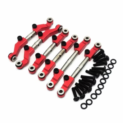 6-teiliges verstellbares Edelstahl-Lenkglied mit Aluminium-Enden, rot, für Losi 1/18 Mini-T 2.0 Mini-B LOS214013 6-teiliges verstellbares Edelstahl-Lenkglied mit Aluminium-Enden, rot, für Losi 1/18 Mini-T 2.0 Mini-B LOS214013 von EPTNNASO