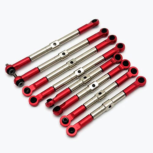8 Stück Hartstahl-Zehenglieder, verstellbar, vorne und hinten, mit Aluminium-Enden, rot, für Traxxas 1/16 Mini E-Revo Summit 7138 7118 8 Stück Hartstahl-Zehenglieder, verstellbar, vorne und hinten, mit Aluminium-Enden, rot, für Traxxas 1/16 Mini E-Revo Summit 7138 7118 von EPTNNASO