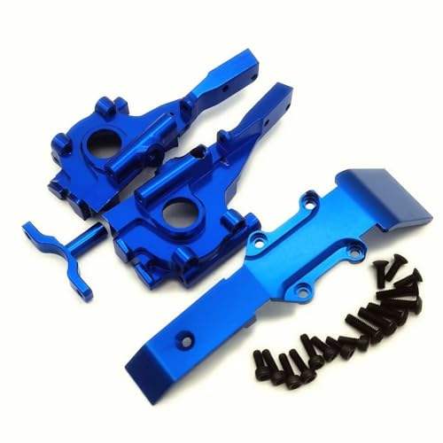 EPTNNASO Aluminium Frontschott Getriebe und Unterfahrschutz Blau für Traxxas 1/16 Mini E-Revo Slash Summit 7030X 7043 7037 von EPTNNASO