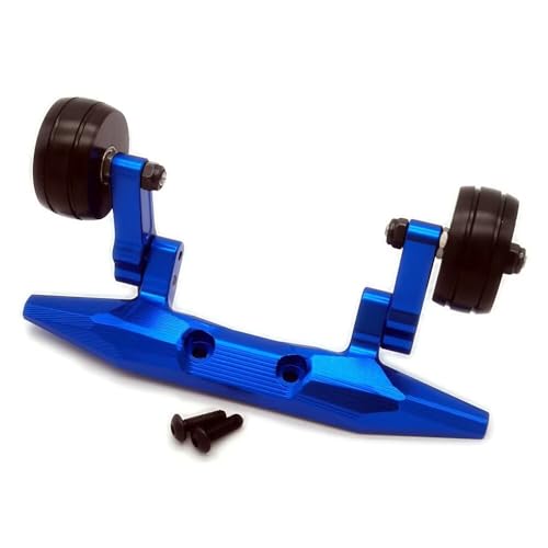 Aluminium Hintere verstellbare Wheelie Bar Blau für Traxxas Rustler 4X4 6776 von EPTNNASO