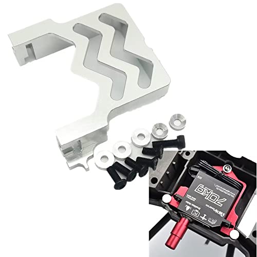 Aluminium Servo Mount Radiation Design kompatibel mit 2075 2075X Servo Silber für Traxxas 1/5 X-Maxx X Maxx 1/6 XRT 7749 von EPTNNASO
