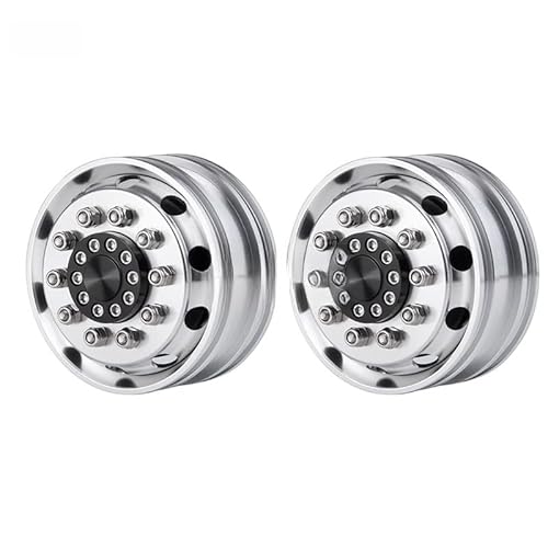 Aluminium Vorderradnaben Felgen 2 Stück für Tamiya 1/14 LKW Traktor Klettern Anhänger Aluminium Vorderradnaben Felgen 2 Stück für Tamiya 1/14 LKW Traktor Klettern Anhänger von EPTNNASO