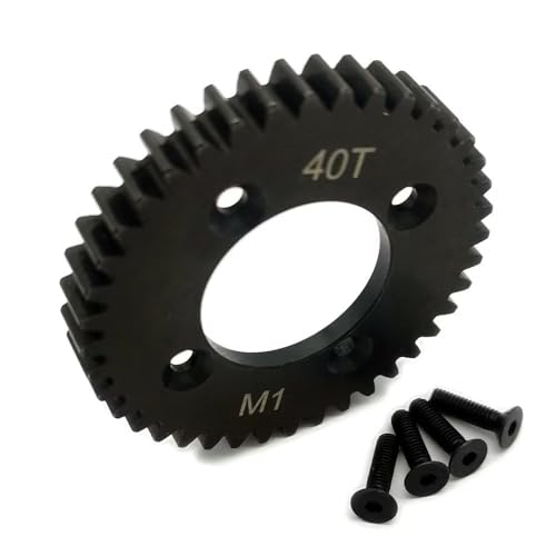 EPTNNASO Hard Steel Center Differential Spur Gear 40T 1M Black for Team Losi Tenacity All LOS232025 von EPTNNASO