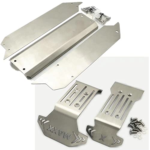 Edelstahl-Chassis Protect Armor Skid Plate Guard Hollow Version 5 Stück für Traxxas 1/10 Wide Maxx 89086-4 von EPTNNASO