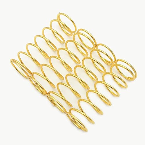 Hartstahl-Federn, 2,1 mm, 76 mm, goldfarben, für Traxxas 1/10 Maxx 8966 8967, 4 Stück Hartstahl-Federn, 2,1 mm, 76 mm, goldfarben, für Traxxas 1/10 Maxx 8966 8967, 4 Stück von EPTNNASO