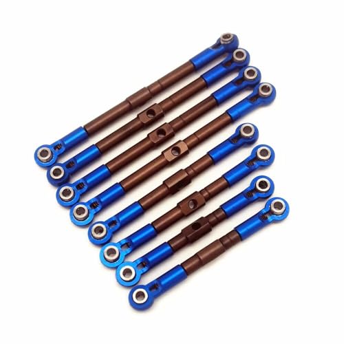 S2 Hart Stahl Querlenker Set mit Aluminiumenden Blau für Traxxas 1/18 RC TRX4M 9742R 9749 von EPTNNASO
