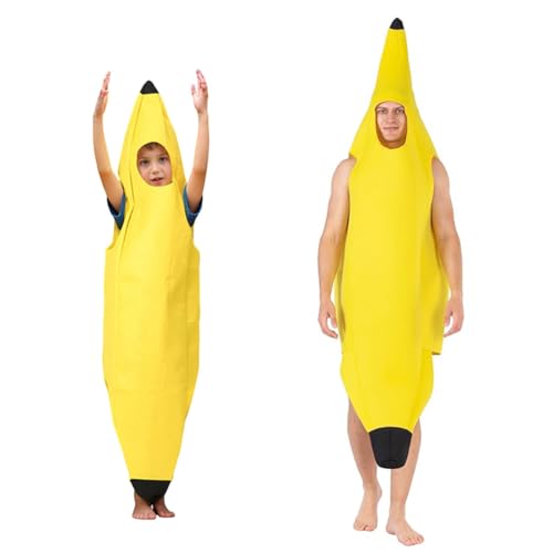 EPXOIQC 2 Stück Bananen Kostüm Für Unisex Erwachsene Kinder,Bananenkostüm,Tropischer Obst-Overall Für Kinder,Bananenkostüm Faschingskostüme Für Karneval Halloween Rollenspiel Cosplay EPXOIQC 2 Stück Bananen Kostüm Für Unisex Erwachsene Kinder,Bananenkostüm,Tropischer Obst-Overall Für Kinder,Bananenkostüm Faschingskostüme Für Karneval Halloween Rollenspiel Cosplay von EPXOIQC
