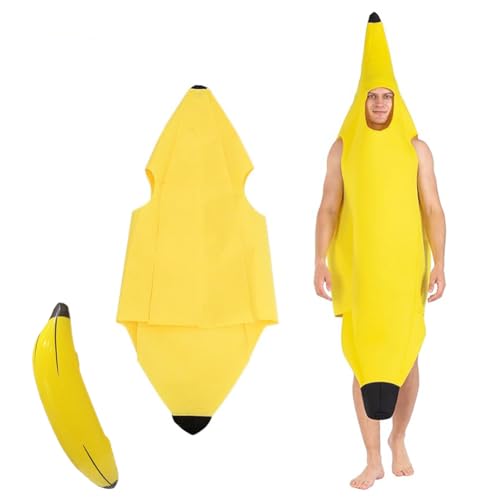 EPXOIQC Bananen Kostüm Für Unisex Erwachsene,Aufblasbares Bananenspielzeug,Bananenkostüm,Tropischer Obst-Overall,Bananenkostüm Für Karnevalskostüme Dress Up Party Rollenspiel Cosplay 148 x 65cm EPXOIQC Bananen Kostüm Für Unisex Erwachsene,Aufblasbares Bananenspielzeug,Bananenkostüm,Tropischer Obst-Overall,Bananenkostüm Für Karnevalskostüme Dress Up Party Rollenspiel Cosplay 148 x 65cm von EPXOIQC
