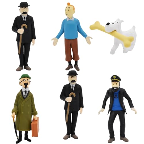 EPXOIQC Tintin Mini-Figuren 6pcs Tintin Mini Figuren Set, Kinder Figur Cake Topper Ornament Modell Anime Figur Statuen für Kinder Geschenke Geburtstag Party Dekoration EPXOIQC Tintin Mini-Figuren 6pcs Tintin Mini Figuren Set, Kinder Figur Cake Topper Ornament Modell Anime Figur Statuen für Kinder Geschenke Geburtstag Party Dekoration von EPXOIQC