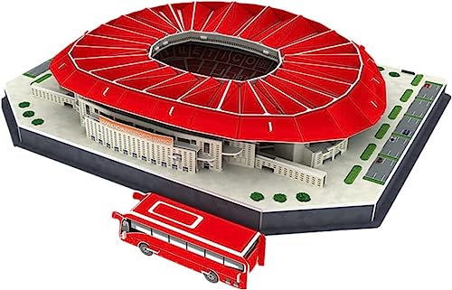 3D-Puzzle 3D-Puzzle, Fußballfeld-Modellbau-Puzzle, neues Stadion, dreidimensionales Modell, 3D-DIY-Puzzle for Erwachsene oder Kinder, for Fußballfans (34,3 x 26,1 x 6,8 cm) von EQQHJL