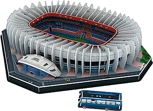 3D-Puzzle 3D-Puzzle, Fußballplatz-Modellbau-Puzzle, Park-Stadion-Modell, Fußballplatz-DIY-Modelle in Paris, Frankreich, DIY-BAU-Lernspielzeug von EQQHJL