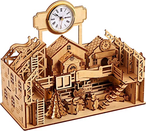 3D-Puzzle 3D-Puzzle aus Holz, DIY-Modellbausätze, LKW-Puzzle for Erwachsene, Modellbausatz, Geschenk for Geburtstag/Vatertag (Farbe: LKW) (Size : Time House) von EQQHJL
