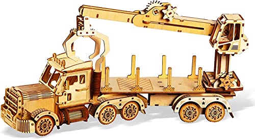 3D-Puzzle 3D-Puzzle aus Holz, DIY-Modellbausätze, LKW-Puzzle for Erwachsene, Modellbausatz, Geschenk for Geburtstag/Vatertag (Farbe: LKW) (Size : Transformers Crane) von EQQHJL