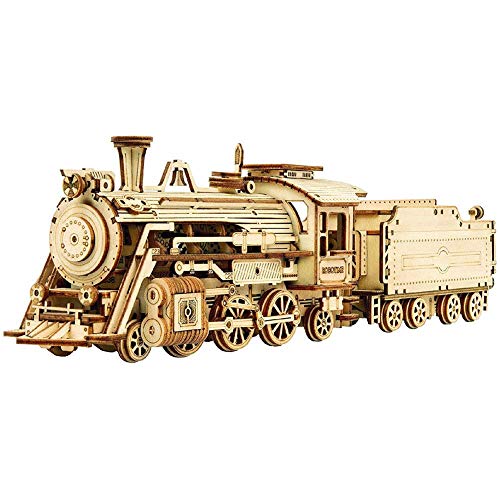 3D-Puzzle 3D-Puzzle aus Holz, DIY-Modellbausätze, Puzzle for Erwachsene und Jugendliche, maßstabsgetreue mechanische Modelleisenbahn-Bausätze, 308 Teile von EQQHJL