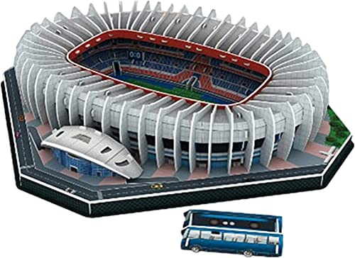 3D-Puzzle DIY-Gebäudespielzeugmodell 3D-Puzzle Fußballfans Gedenkgeschenk, Parkstadionmodell, Fußballplatz-DIY-Modelle in Paris, Frankreich, DIY-BAU-Lernspielzeug von EQQHJL
