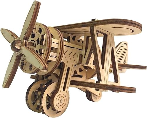 3D-Puzzle Grenzüberschreitender Sprengstoff-Großhandel mit Holzmaschinen, Taxi-Flugzeugmodell, Kinderpuzzle und Einlegespielzeug-Materialpaket, 3D-Stereo-Puzzle von EQQHJL