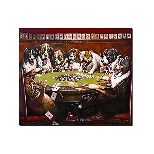 Puzzle für Erwachsene, 1000 Teile, Hunde, die Poker spielen, Heimdekoration, Puzzle, jedes Stück ist einzigartig (75 × 50 cm) von EQWR