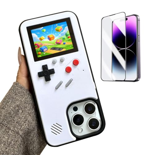 ERAKOLE Game Phone Case for iPhone 13 Pro Max Retro Video Game Cover Funny Playable Design, Shockproof Protective Gamer Case for iPhone, Classic Creative Birthday Gifts, White ERAKOLE Game Phone Case for iPhone 13 Pro Max Retro Video Game Cover Funny Playable Design, Shockproof Protective Gamer Case for iPhone, Classic Creative Birthday Gifts, White von ERAKOLE