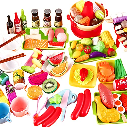 100 Stück Küchenspielzeug für Kinder, Küchenzubehör Kinder, Kinderküche Set, Gemüse und Obst Küchenspielzeug, Lebensmittel Spielzeug Geschenk für Jungen und Mädchen ab 3 4 5 6+ Jahren 100 Stück Küchenspielzeug für Kinder, Küchenzubehör Kinder, Kinderküche Set, Gemüse und Obst Küchenspielzeug, Lebensmittel Spielzeug Geschenk für Jungen und Mädchen ab 3 4 5 6+ Jahren von ERFGT