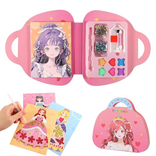 Make-up-Spiel auf Papier, Make-up-Spielzeug für Mädchen, Papier Make Up DIY Kinder, Prinzessinnen-Anzieh-Aktivitätsbuch mit Aufklebern, DIY Prinzessin Kreativ Set, für Mädchen ab 5 6 7 8 9+ Jahre Make-up-Spiel auf Papier, Make-up-Spielzeug für Mädchen, Papier Make Up DIY Kinder, Prinzessinnen-Anzieh-Aktivitätsbuch mit Aufklebern, DIY Prinzessin Kreativ Set, für Mädchen ab 5 6 7 8 9+ Jahre von ERFGT