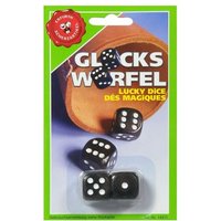 Glückswürfel 1 gezinkter Würfel schwarz 2 Stück Glückswürfel 1 gezinkter Würfel schwarz 2 Stück von ERFURTH Fun