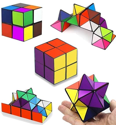 Magic Star Cube, 2 in 13D Puzzle Cube, Speed Cube,2 in 1 Zauberwürfel, Sternenklarer Himmel Infinity-Würfel, 3D-Puzzle-Würfel, für Kinder und Erwachsene Stressabbau Spielzeug, Lernspiel Geschenke von ERHUO