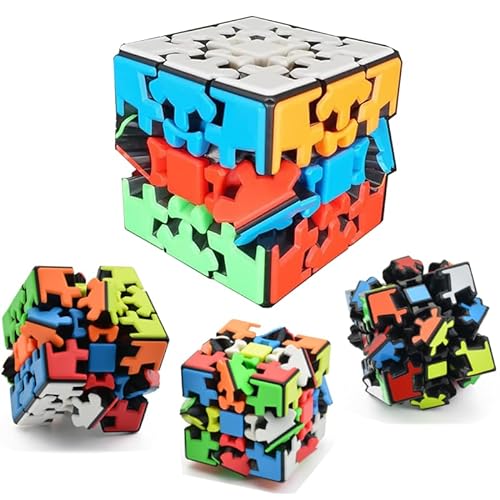 Zauberwürfel,Gear Cube,360 Grad drehbarer dreidimensionaler Getriebemechanismus- Magischer Würfel,Gear Cube,Kreativer Würfel von ERHUO