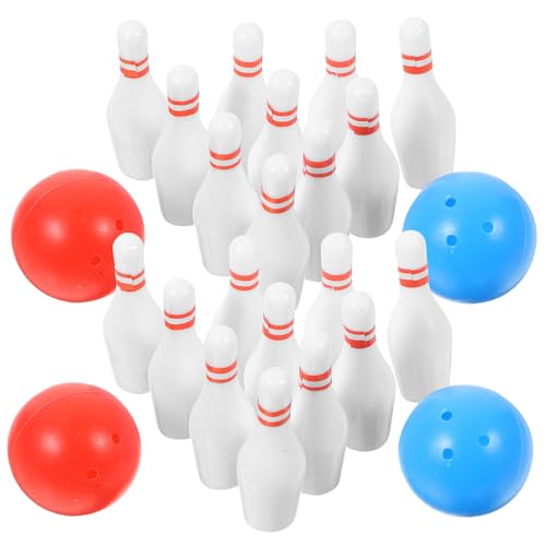 ERINGOGO Mini-bowlingspielzeug Für Mädchen Miniatur-Bowling Aus Resin Outdoor-Spielzeug Für Kinder Puppenhaus-Bowling Bowlingspielzeug von ERINGOGO