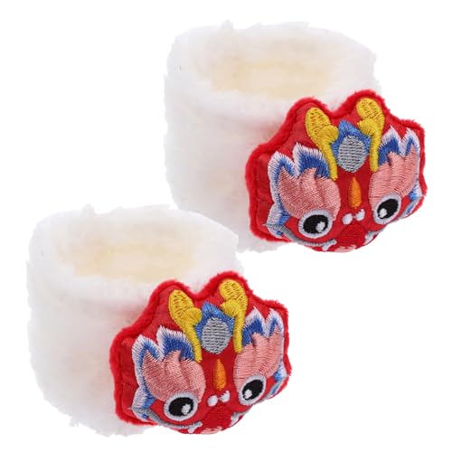 ERINGOGO 1 Paar Bärenpuppenschuhe Tragen Puppenhaus Mini Zubehör Tiere Auto Frosch Ausgestopft Puppe Verkleiden Sich Schuhe Spielpuppenschuhe Puppen-DIY-kostüm Kurzer Plüsch von ERINGOGO