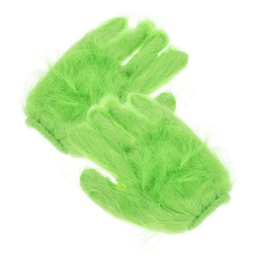 ERINGOGO 1 Paar Halloween-Handschuhe Cosplay-zubehör Zubehör Für Partykostüme Zubehör Requisiten Party-kostümhandschuhe Cosplay-kostümzubehör Halloween-Cosplay Partyzubehör Kunstfell Green von ERINGOGO