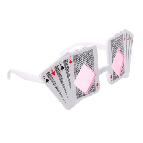 ERINGOGO 1paar Kreative Poker-themenbrillen Für Maskerade-partys Fotorequisiten Lustige Und Einzigartige Accessoires Für Festivals Und Feiern Aus Stabilem Für Unvergessliche Momente von ERINGOGO