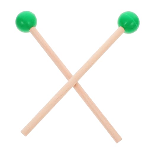 ERINGOGO 1 Paar Marimbaschlägel Percussion Mallets Schlaginstrument klein Mallet-Trommelstöcke Musikinstrument Schlagzeug musikalischer Trommelstock Praktische Drum Hammer Buchenholz Green von ERINGOGO