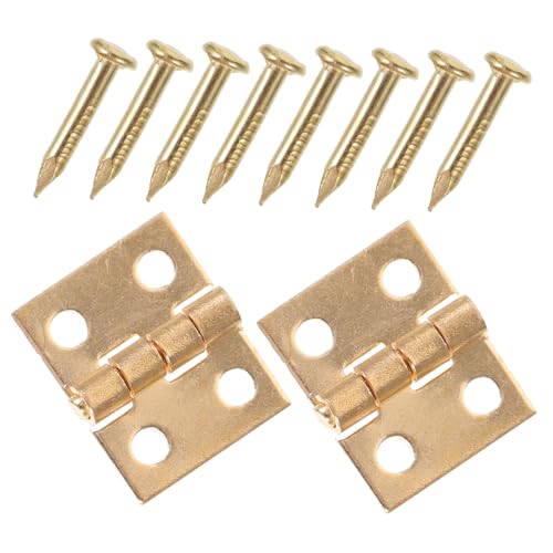 ERINGOGO 1 Paar Möbel Scharnier Puppe Mini Modelle winziges Schranktürscharnier Mikroszenenscharnier Rollenspielzubehör kleines Hauszubehör Eisen von ERINGOGO