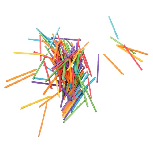 ERINGOGO 1 Packung Streichhölzer Zum Basteln Für Kinder, Bunte Holzstäbchen, Mehrfarbig, Bastelbedarf, Kunst-Sets Aus Eisstielen Für Aktivitäten Im Vorschul- Und Klassenzimmer, 50 X 2 X 2 von ERINGOGO