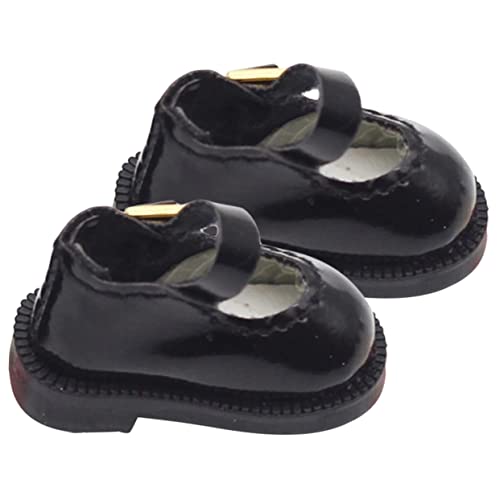 ERINGOGO 1 Puppenschuhe kindergeschenke Puppen Accessoires Puppen Schuhkauf Puppen Schuhliebhaber Stoffschuhe Mini-Schuhverzierung Exquisite Minischuhe Black von ERINGOGO