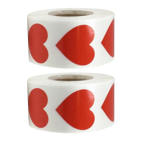ERINGOGO 1rolle Roll Mit Kreativen Herzaufklebern Selbstklebende Sticker Für Bastelprojekte Geschenkverpackungen Und Rot ERINGOGO 1rolle Roll Mit Kreativen Herzaufklebern Selbstklebende Sticker Für Bastelprojekte Geschenkverpackungen Und Rot von ERINGOGO
