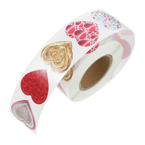 ERINGOGO 1 Rolle Liebe Aufkleber Briefumschläge Dekoration Hochzeitsgeschenk Hochzeitsdeko Etikett Aufkleber Hochzeit Geschenkbevorzugungsaufkleber Rosy Beschichtetes Papier von ERINGOGO