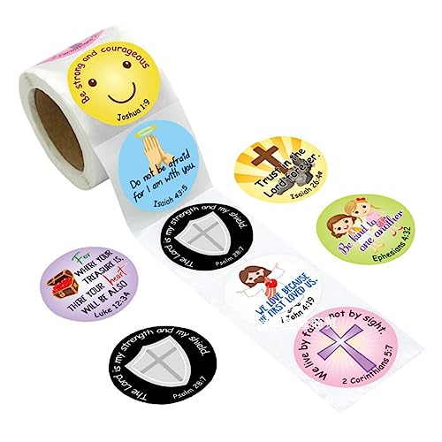 ERINGOGO 1 Rolle Entzückende Runde Aufkleber Cartoon-Etiketten Christus Für Kinder 500 Stück/Rolle von ERINGOGO