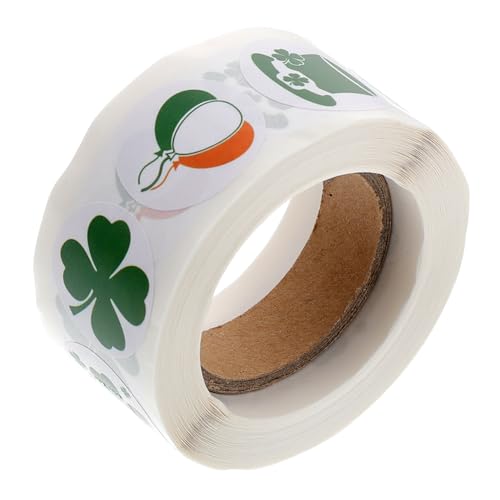 ERINGOGO 1 Rolle Aufkleber Etiketten St. Patricks Day Versiegelungsaufkleber 500 Stück Für Festliche Dekoration von ERINGOGO