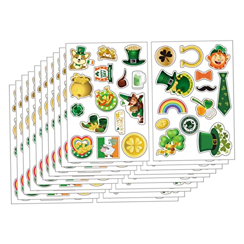 ERINGOGO Set Mit 20 Aufklebern Zum St. Patricks Day Sicheres Papiermaterial Für Partydekorationen von ERINGOGO