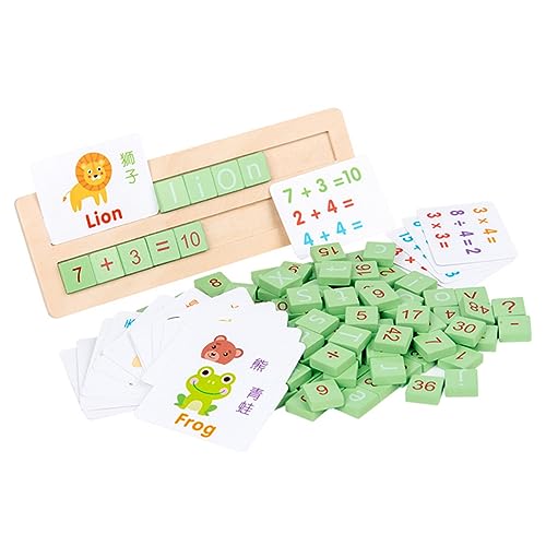 ERINGOGO 1 Satz Alphabet Wortlehrehilfen Intelligenz-Brettspiel kognitive Spielsachen frühpädagogisches Angebot hölzern Grün von ERINGOGO